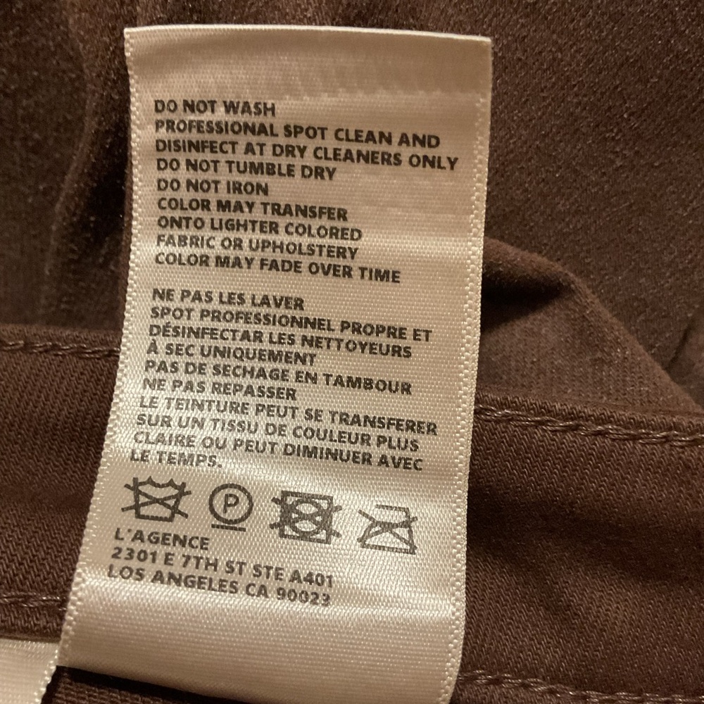 L’ Agence Margot Skinny Jeans Brown High Rise - Picture 12 of 12